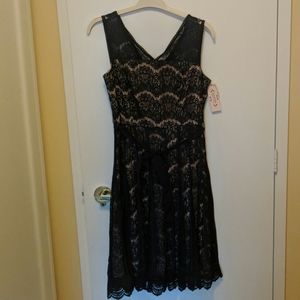 Nanette Lepore navy lace cocktail dress 10 NWT